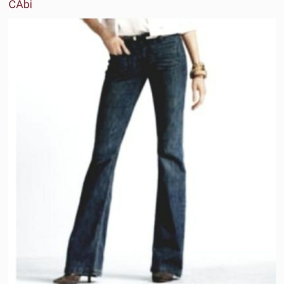 Cabi 83 Dark Indigo Trouser Jeans Wide 